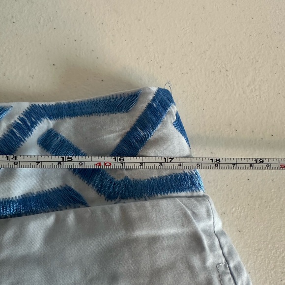 Women’s L NWT Emily McCarthy Sky Blue High Waist Scalloped Dressy Shorts - Picture 13 of 15